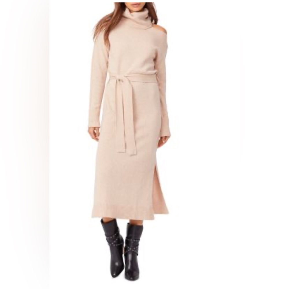 Paige Raundi Cold Shoulder Sweater Dress